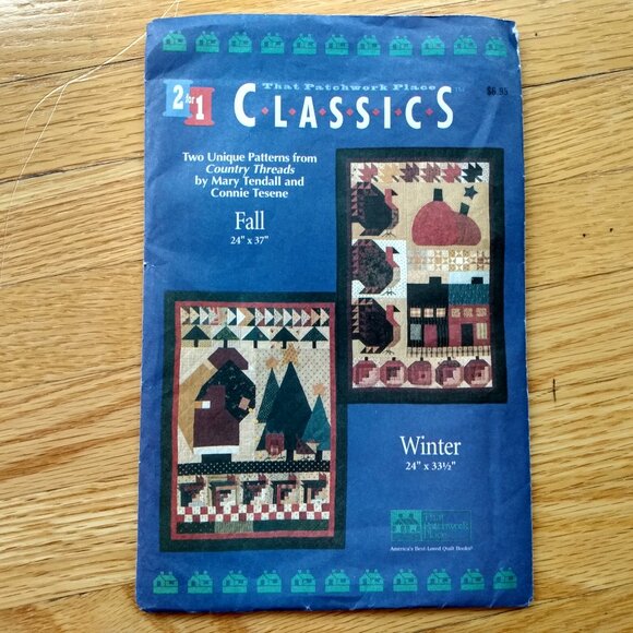 Vintage Wall Quilts Sewing Pattern Quilted Winter and Fall Decorations - Picture 1 of 7
